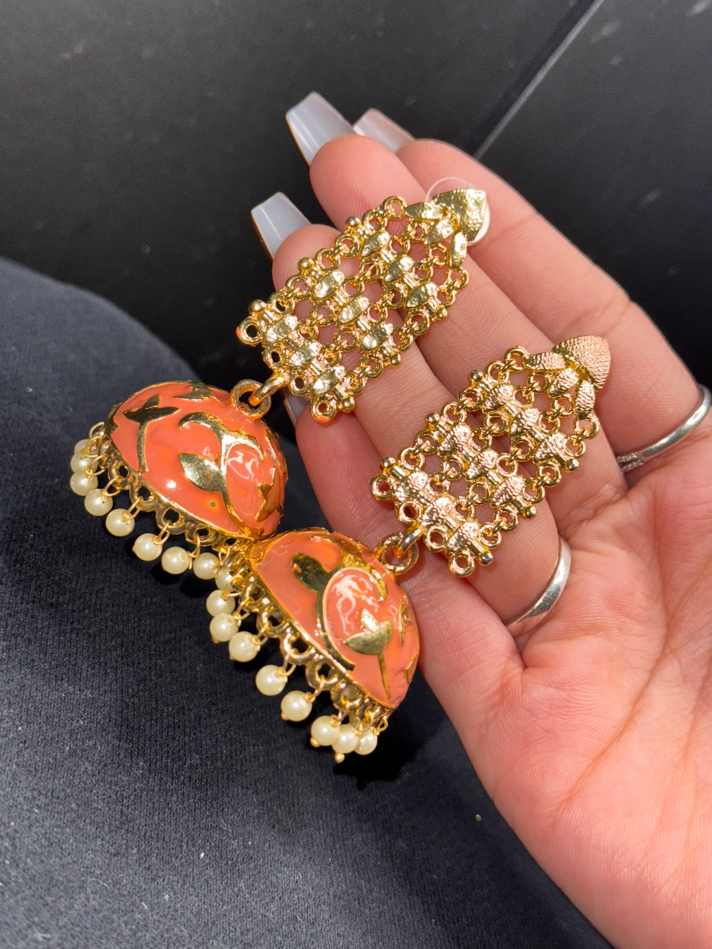 Meenakari Jhumkas