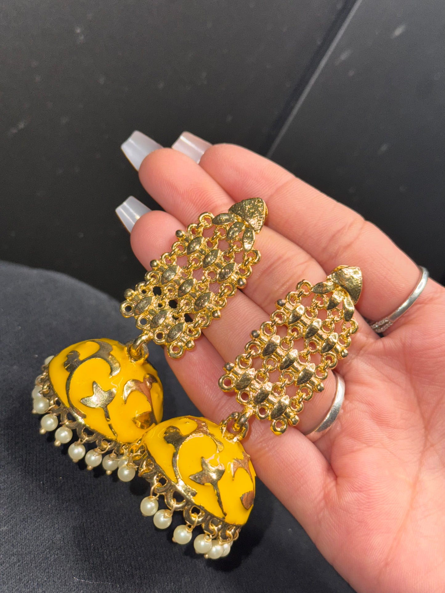 Meenakari Jhumkas