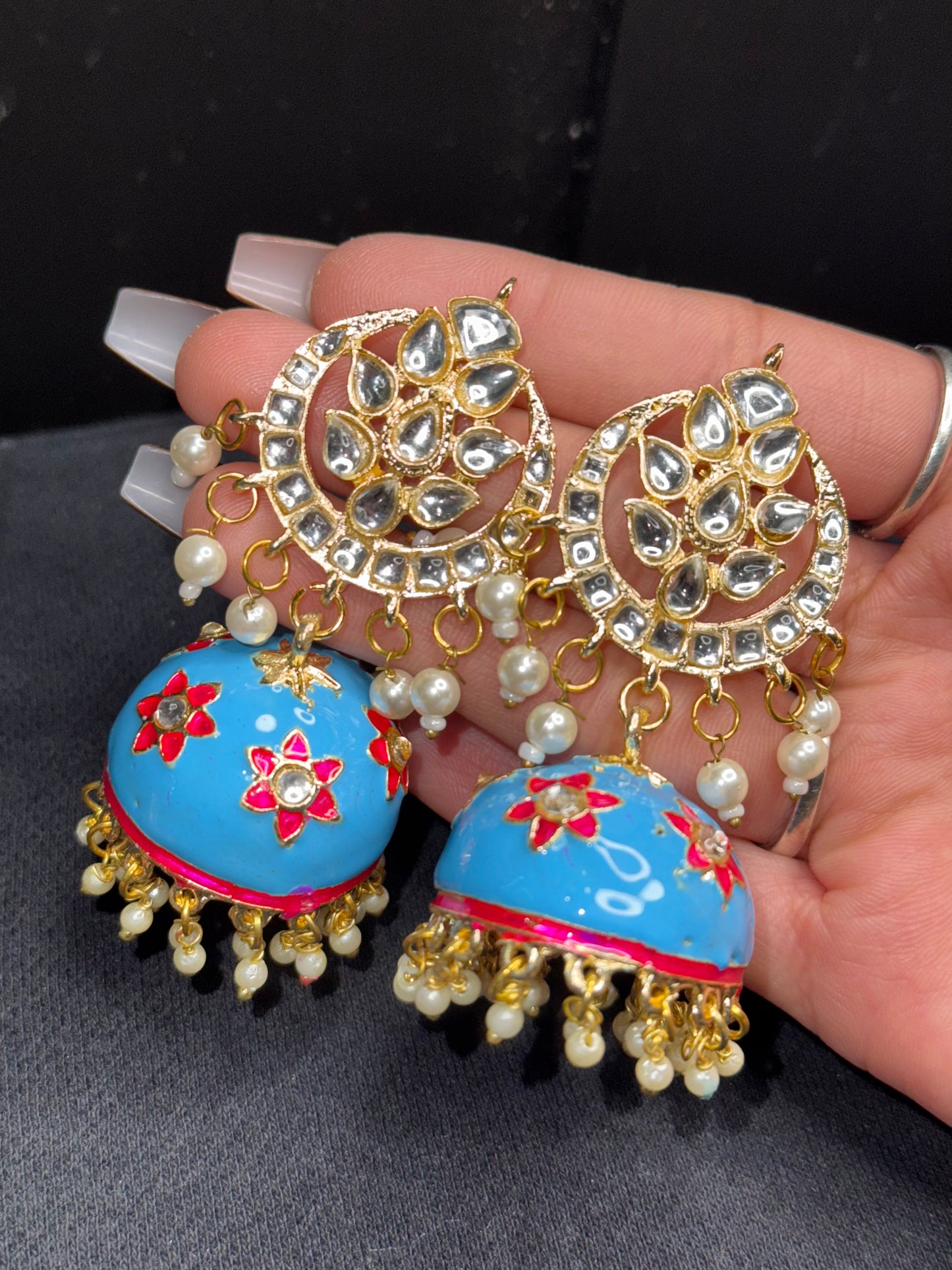 Meenakari Jhumkas
