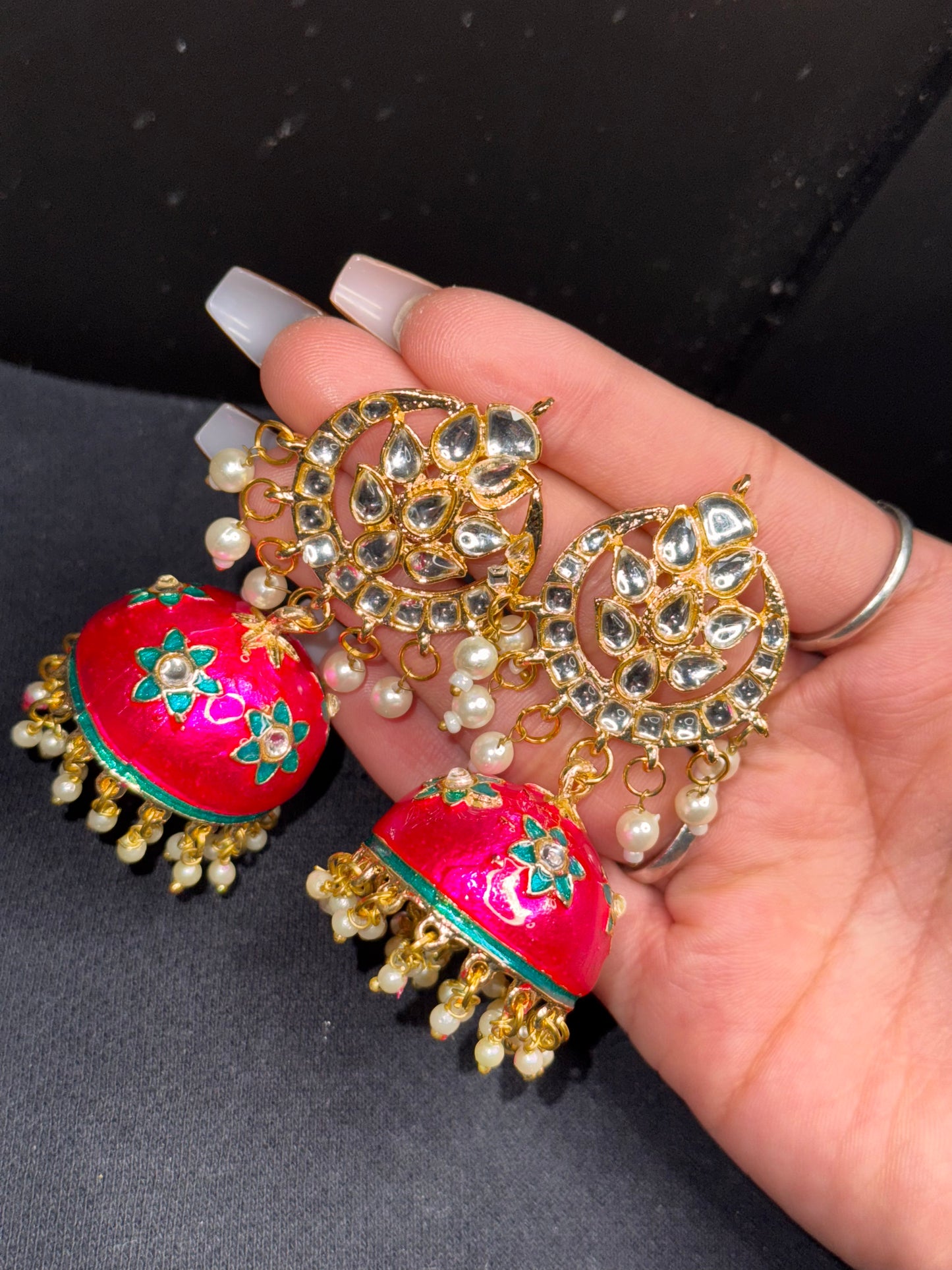 Meenakari Jhumkas