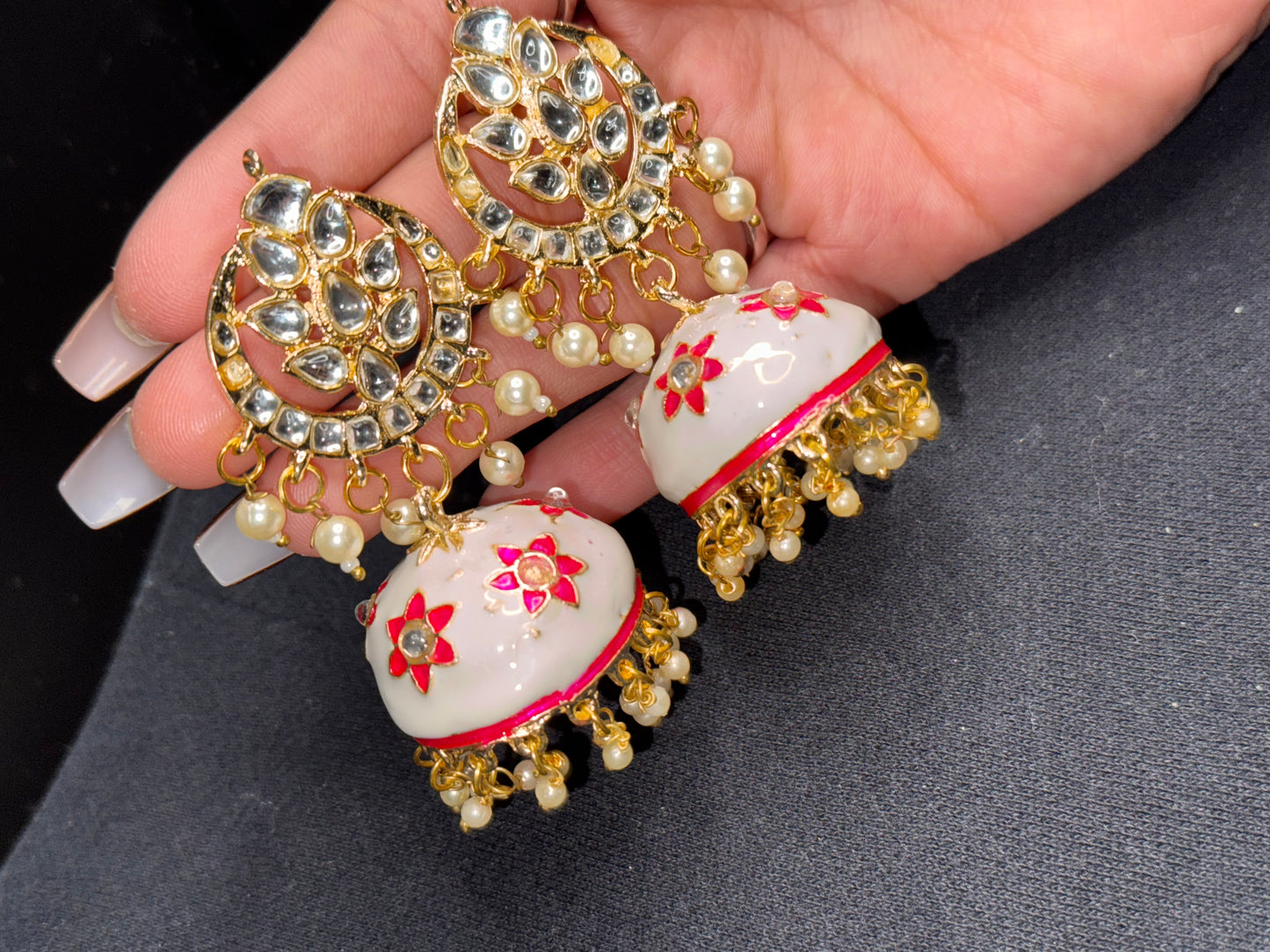 Meenakari Jhumkas