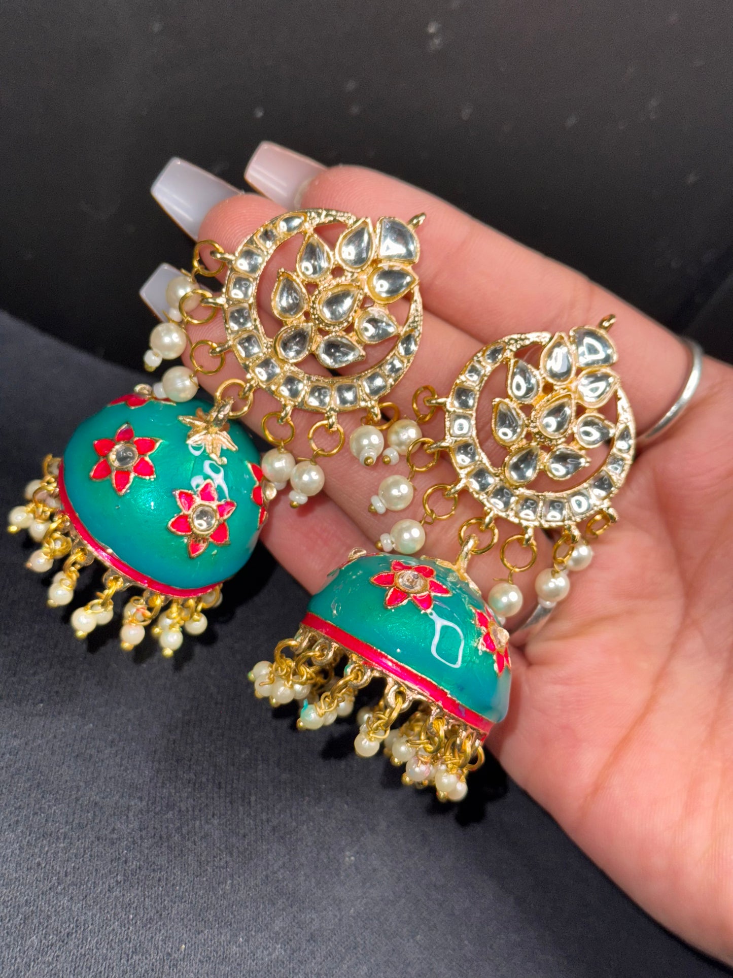 Meenakari Jhumkas