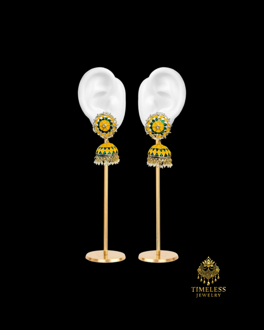 Meenakari Earrings Jhumkis
